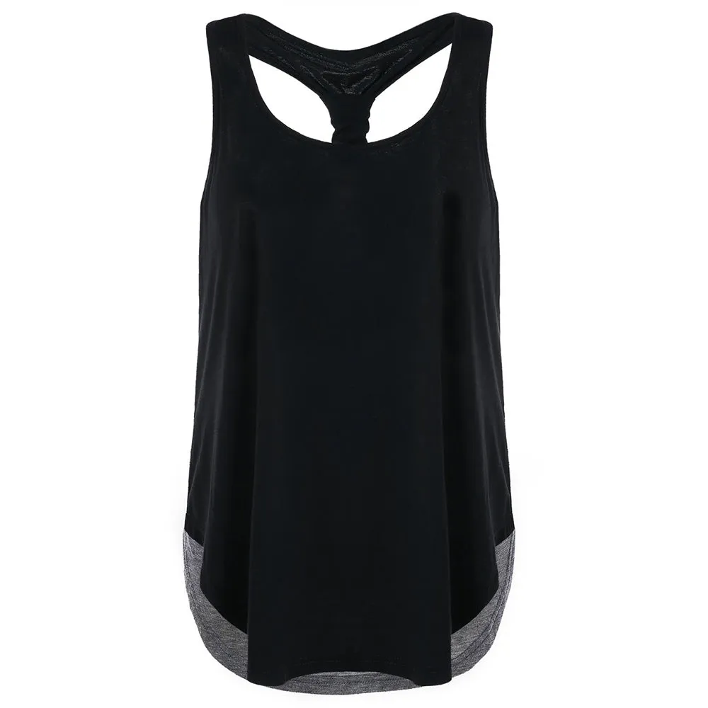 Scoop Neckline Racerback Tank Top