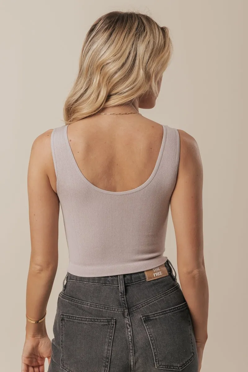 Seamless Reversible Ribbed Tank Top