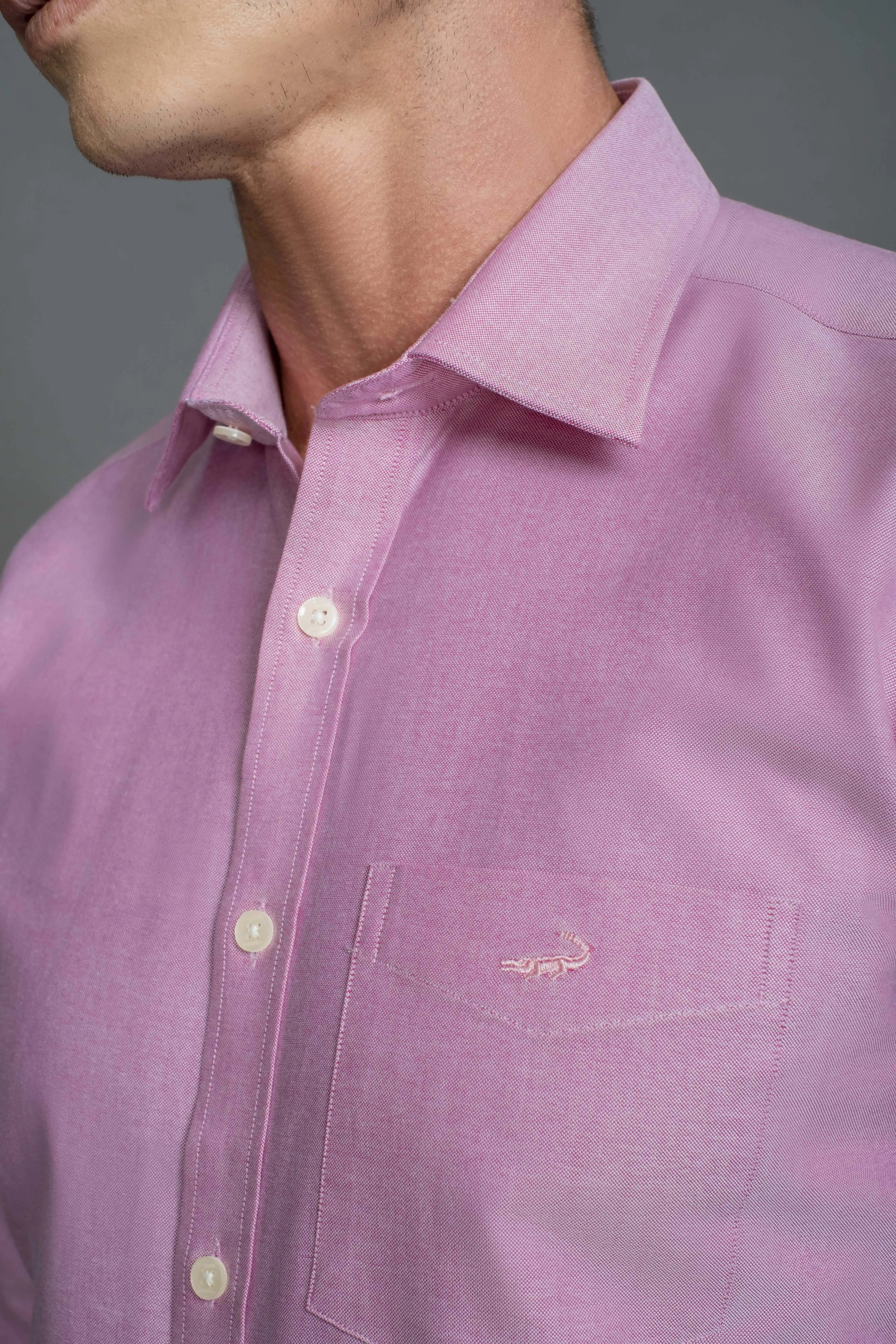 Slim Fit Long sleeves-Formal Shirts-Magenta