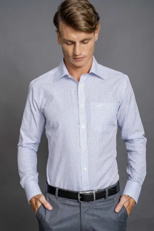 Slim Fit Long sleeves-Formal Shirts-Vista Blue