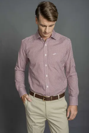 Slim Fit Long sleeves-Formal Shirts-Windsor Wine