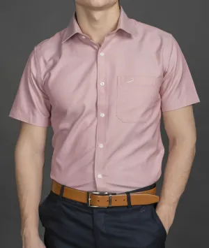 Slim Fit Short sleeves-Formal Shirts  - Magenta