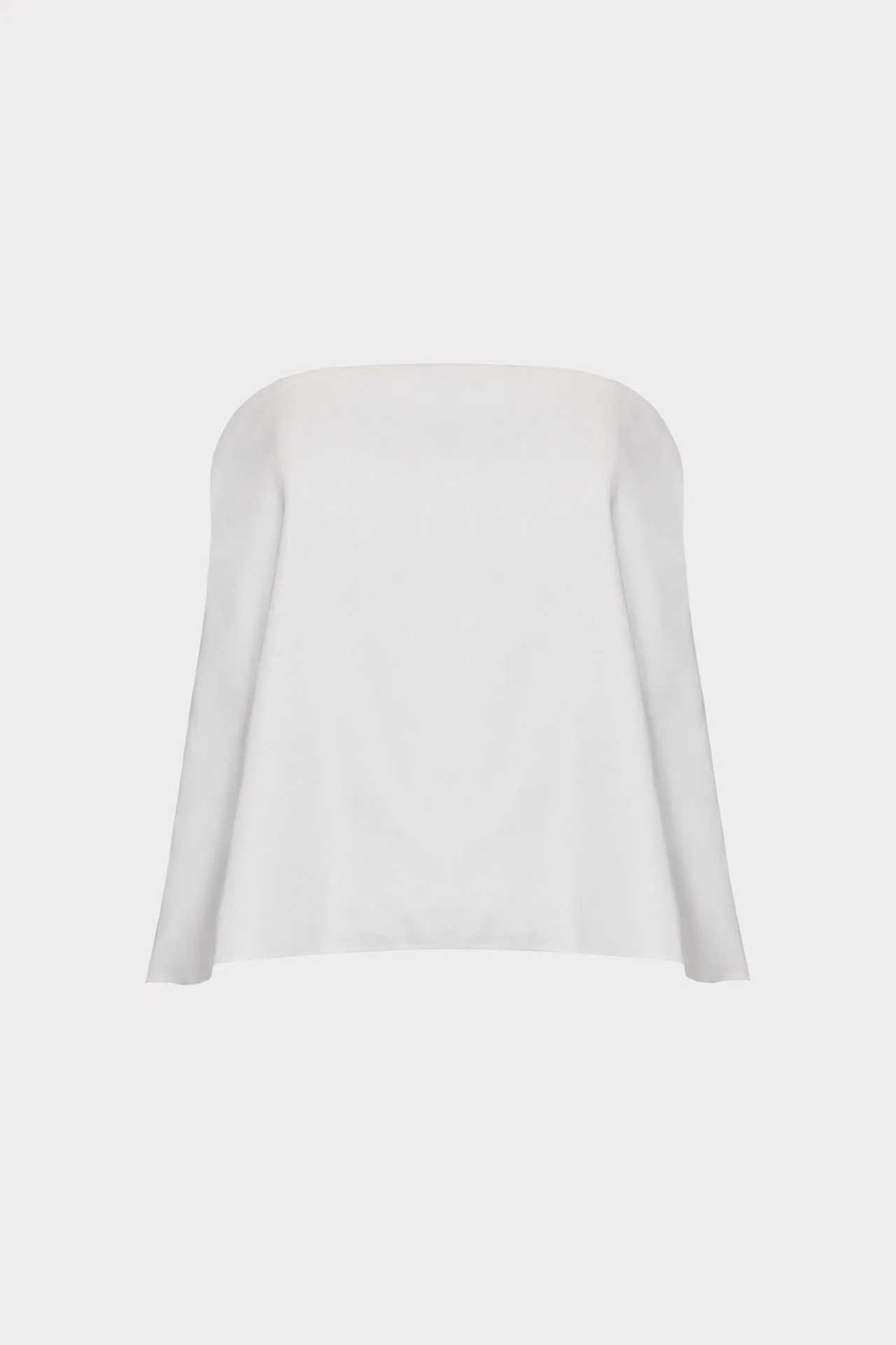 Solid Linen Strapless Top