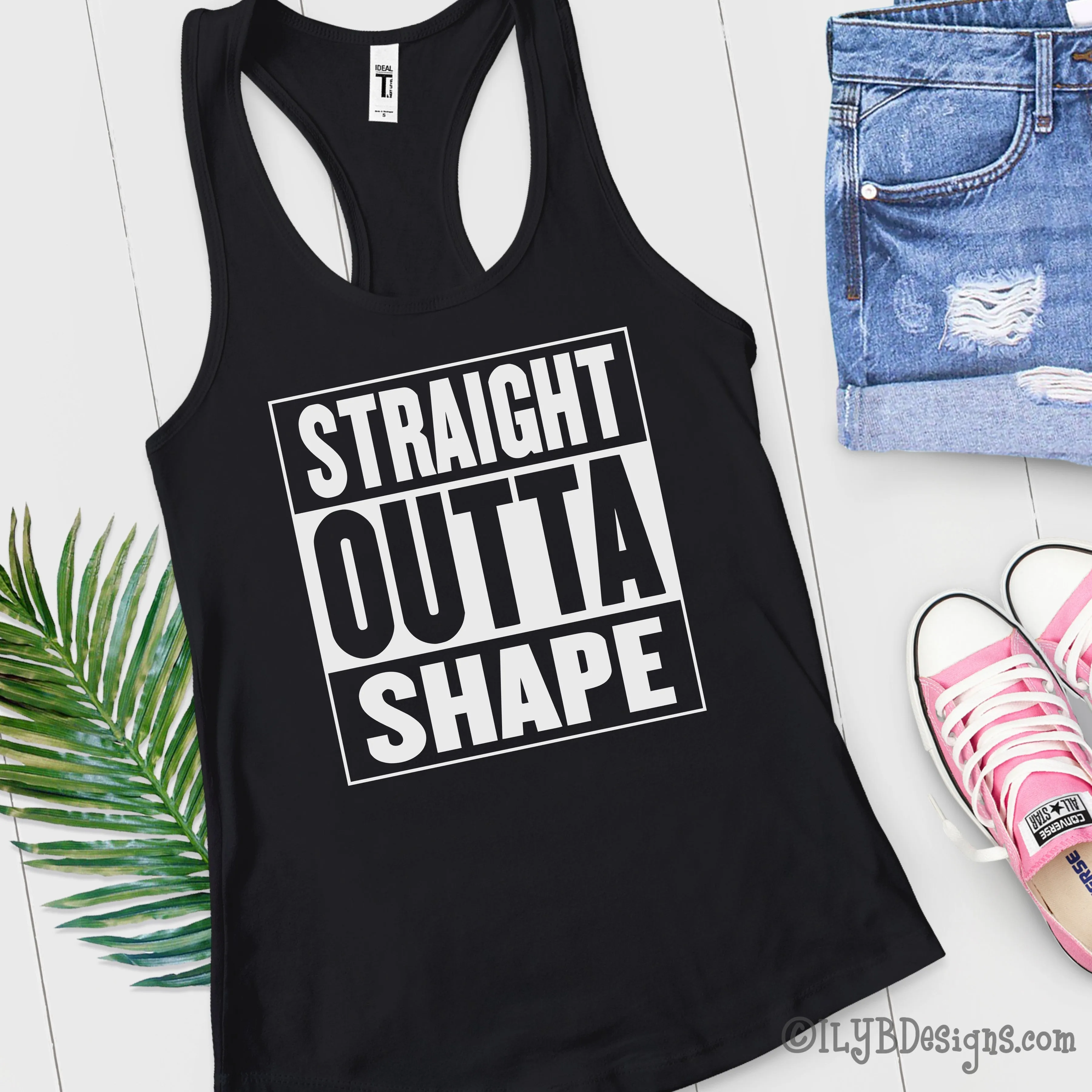 Straight Outta Shape Workout Tank | Funny Workout Tanks