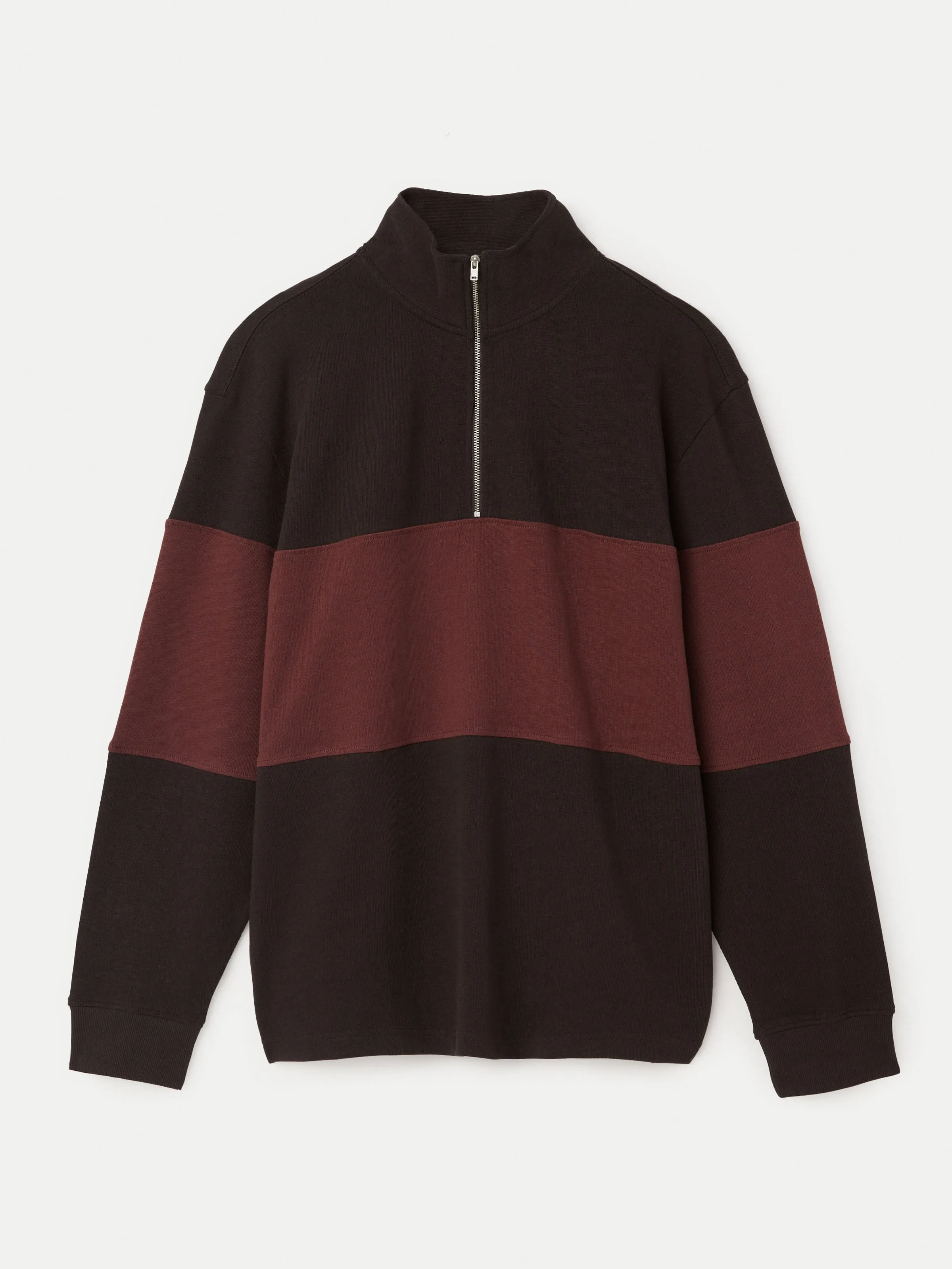 The Rugby Half Zip in Dark Chocolate