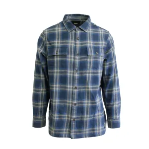 Vans Men's Dress Blue Stormy Weather Straight Hem Melange L/S Flannel Shirt