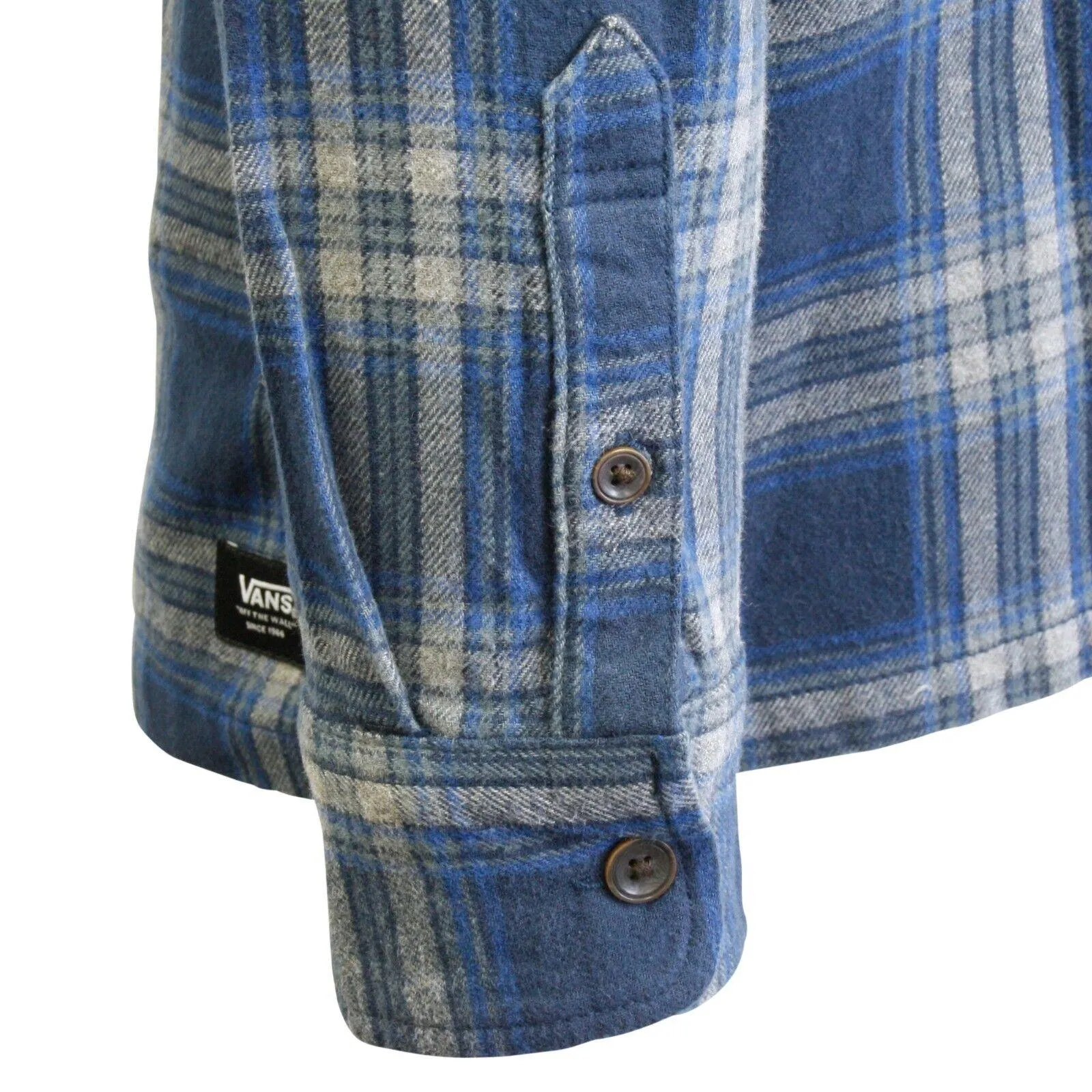 Vans Men's Dress Blue Stormy Weather Straight Hem Melange L/S Flannel Shirt