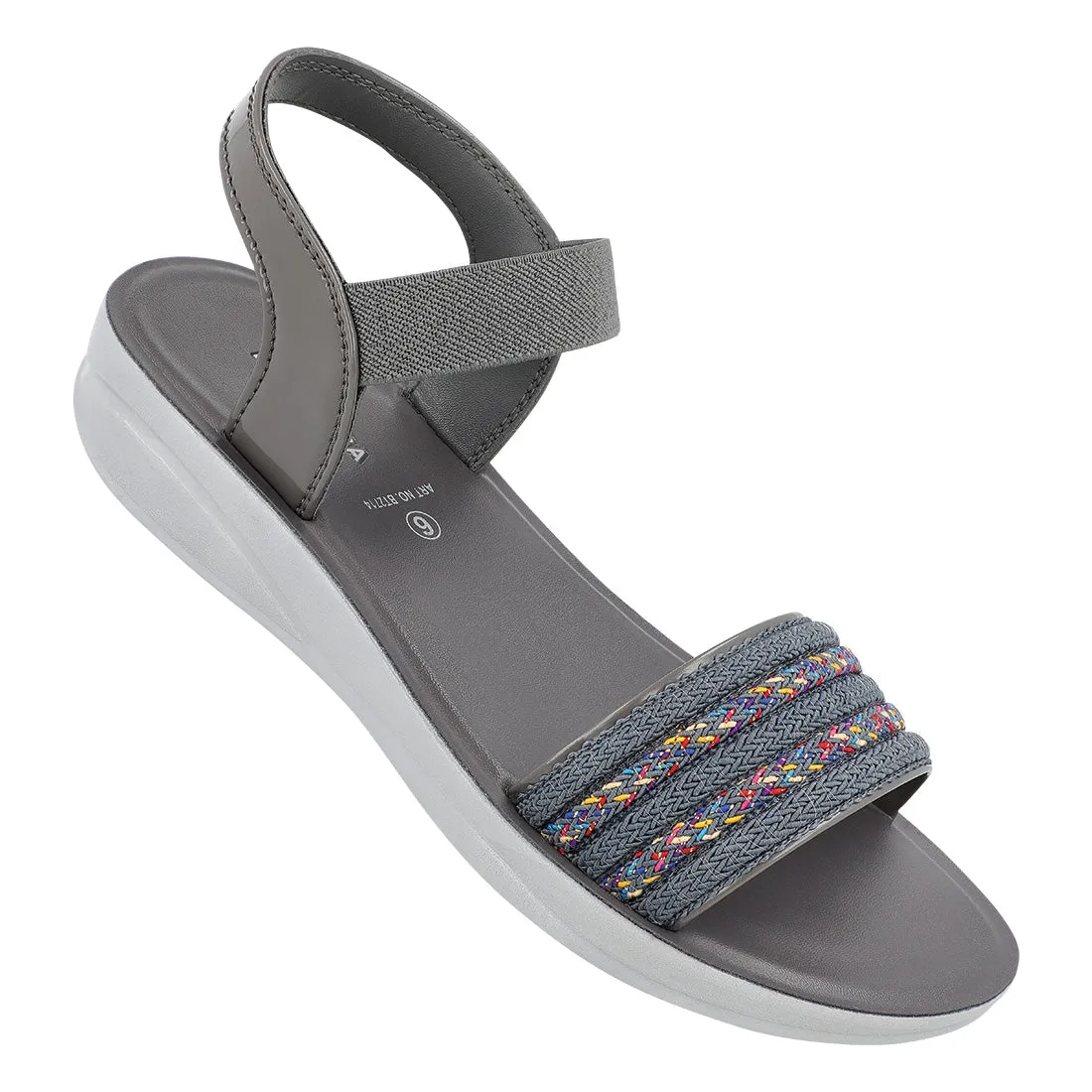 Walkaroo Kids Ankle Strap Heel Sandal  - BT2714 Grey