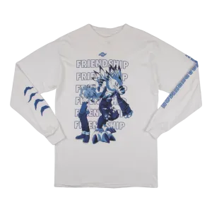 Weregarurumon And Matt Friendship White Longsleeve