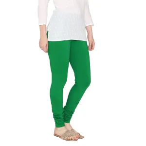 Women's Cotton Churidar leggings (Free Size) - Pepper Green