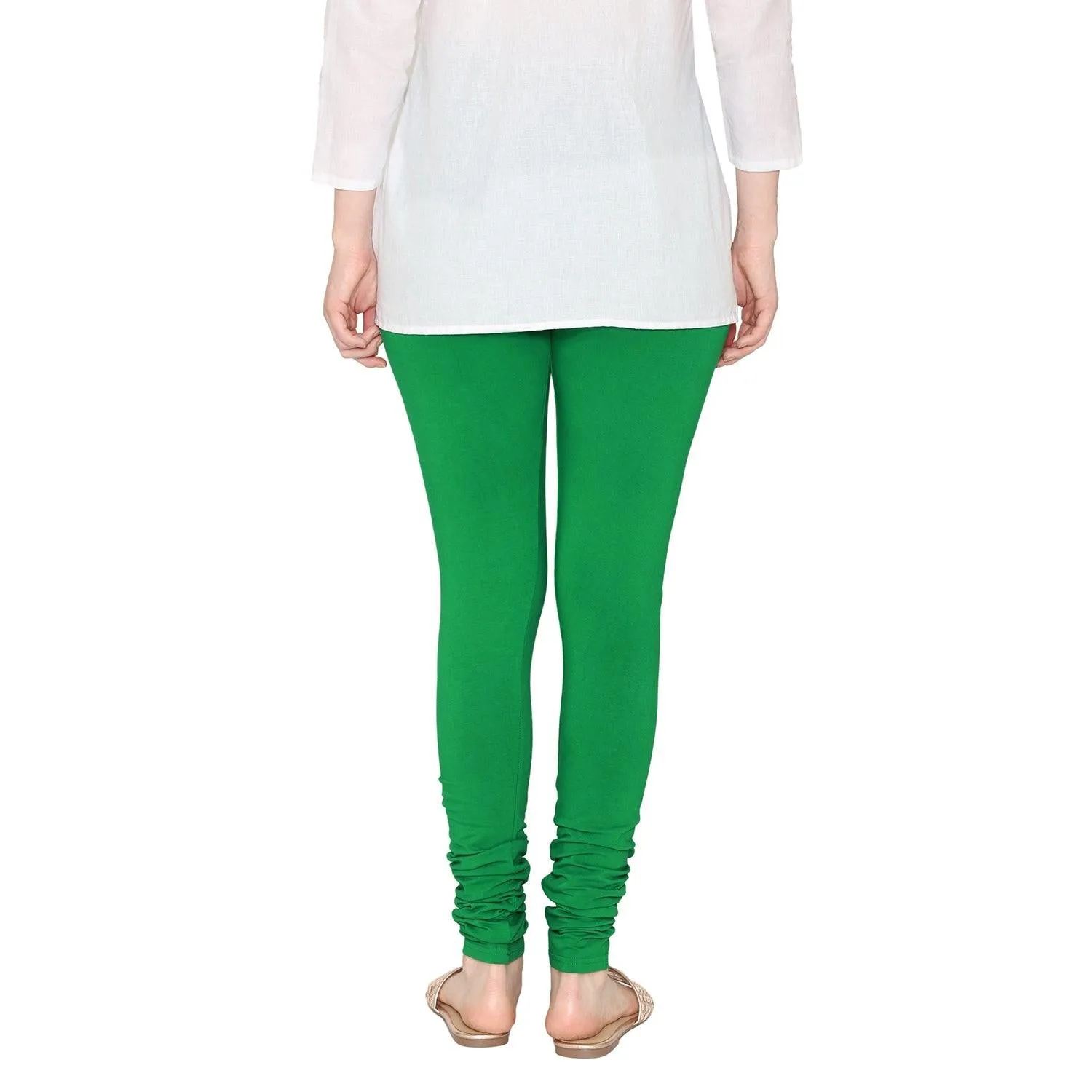 Women's Cotton Churidar leggings (Free Size) - Pepper Green