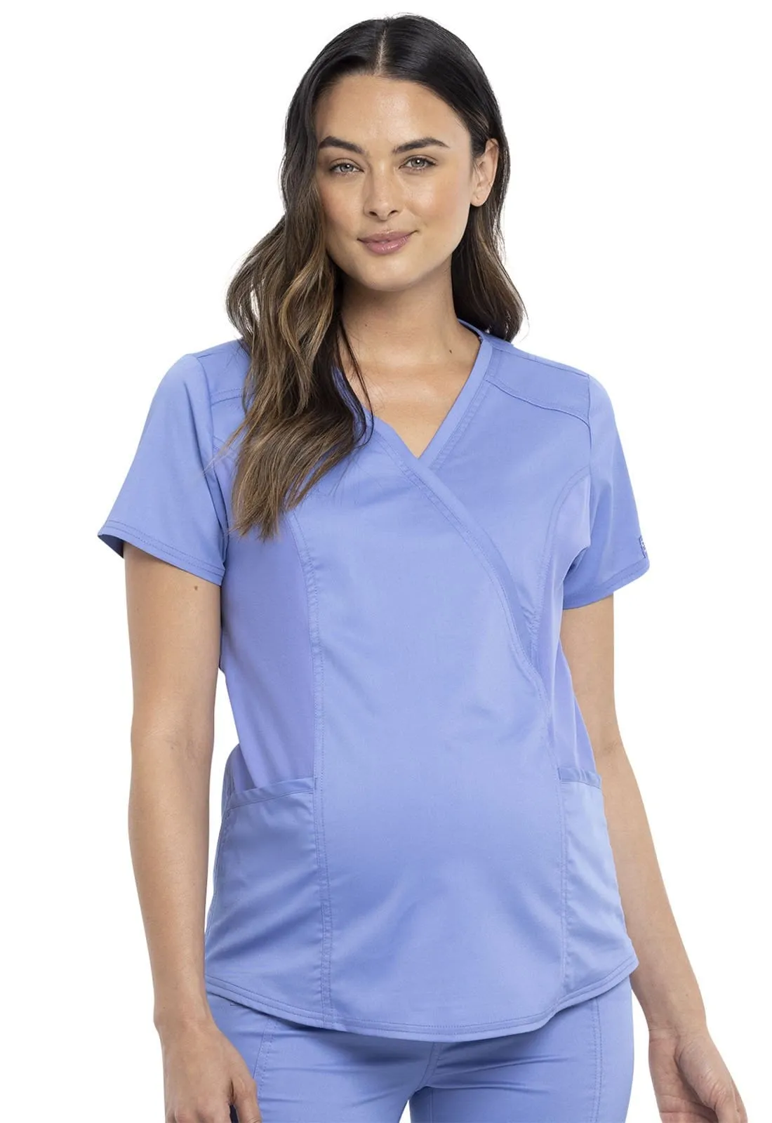 WW Revolution Maternity Mock Wrap Scrub Top WW688